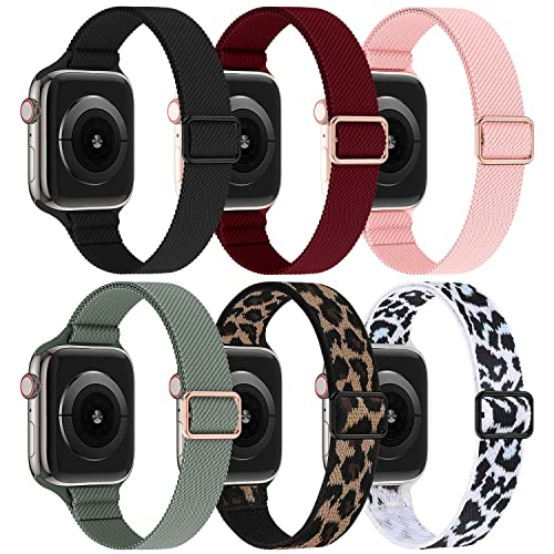 Foto 2 pulgar | Venta Internacional - Bandas De Bucle En Solitario Elásticas De 6 Paquetes Compatibles Con Apple Watch 38 Mm 41 M