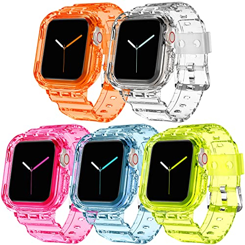 Foto 2 pulgar | Venta Internacional - Dabaoza Compatible Para Apple Watch Band 45 Mm 44 Mm 42 Mm Con Estuche, Clear Men Women Gir