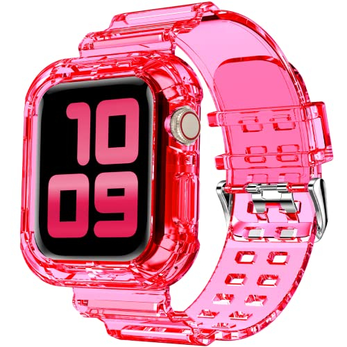 Foto 2 pulgar | Venta Internacional - Dabaoza Compatible Para Clear Apple Watch Band 45 Mm 44 Mm 42 Mm Con Estuche, Femenina Men