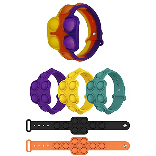 Venta Internacional - Coopea [6pcs] Pulseras Inquietantes, Push Bubble Sensory Fildget Pulsera Juguete Para Niñ