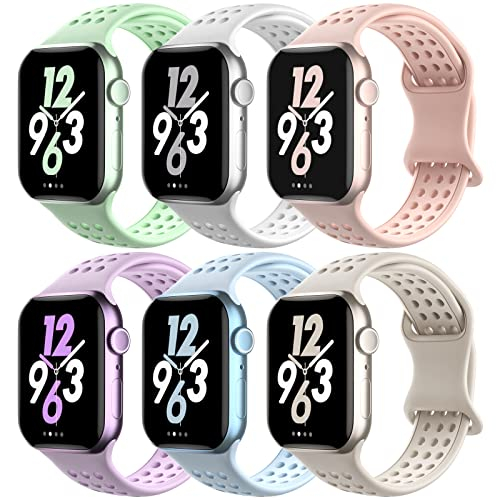 Foto 2 pulgar | Venta Internacional - 6 Paquete Compatible Con Bandas De Apple Watch 38 Mm 40 Mm 41 Mm 42 Mm 44 Mm 45 Mm 49 Mm Pa