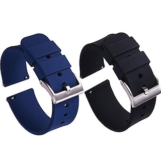Foto 1 | Venta Internacional - Carty 2 Paquete 22 Mm De Liberación Rápida Banda De Reloj De Silicona Juego De Relojes De