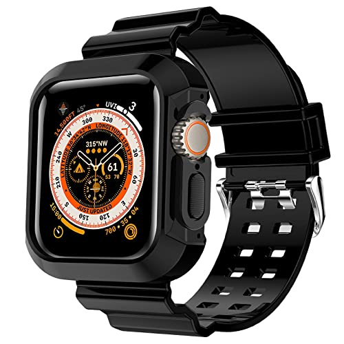 Foto 2 pulgar | Venta Internacional - Dabaoza Compatible Para Black Apple Watch Band 41mm 40 Mm 38 Mm Con Estuche, Mujer Girl Men