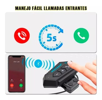 Foto 2 | Audífonos Bluetooth 5.0 Edr Para Casco Con Micrófono