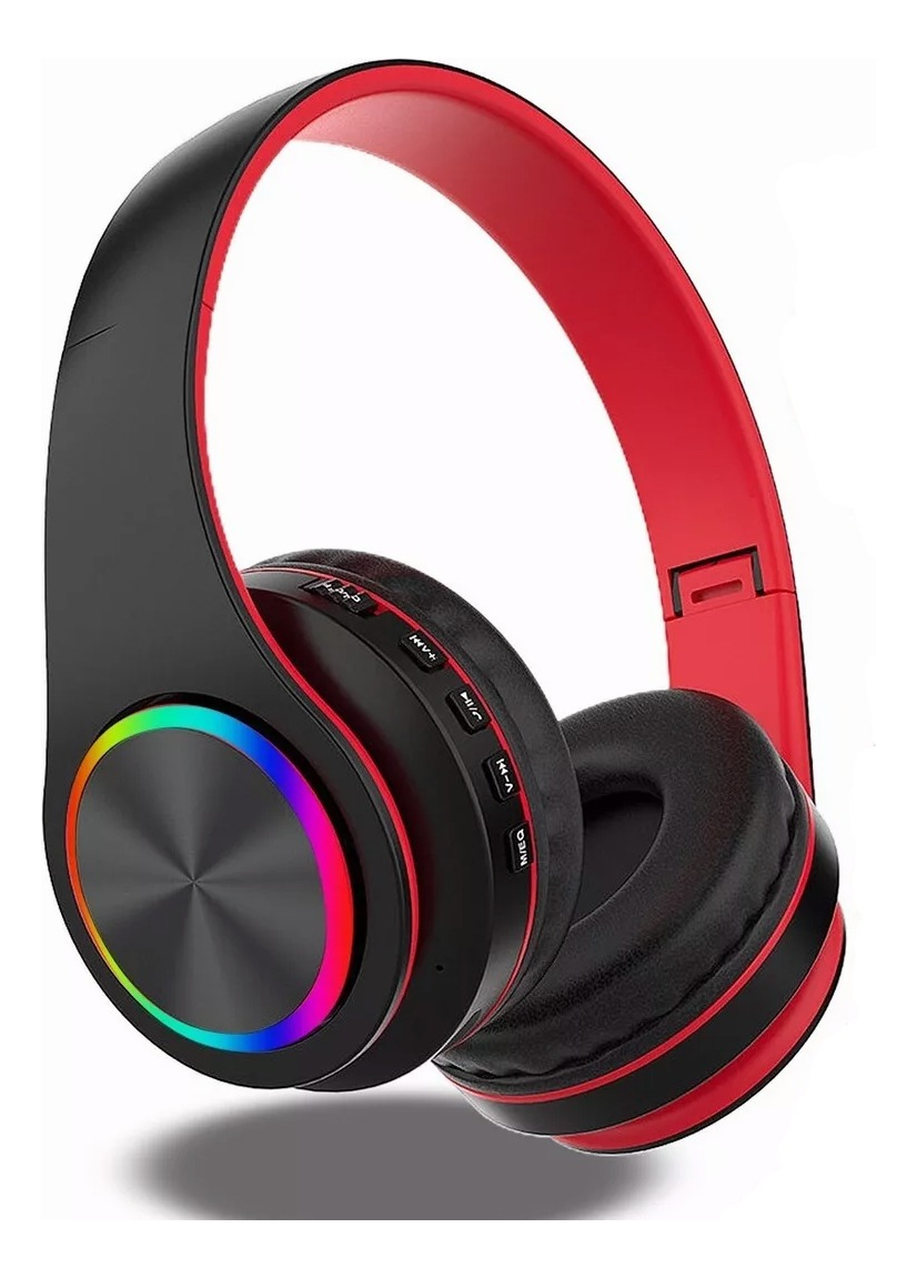 Audífonos Gamer  Funbu con Luz Rgb Led color Rojo