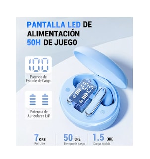 Foto 2 | Audífonos In-ear Inalámbricos Bluetooth Azul
