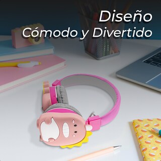 Foto 3 | Audífonos Inalámbricos Ginga color Rosa con Bluetooth