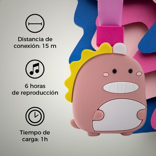 Foto 5 | Audífonos Inalámbricos Ginga color Rosa con Bluetooth