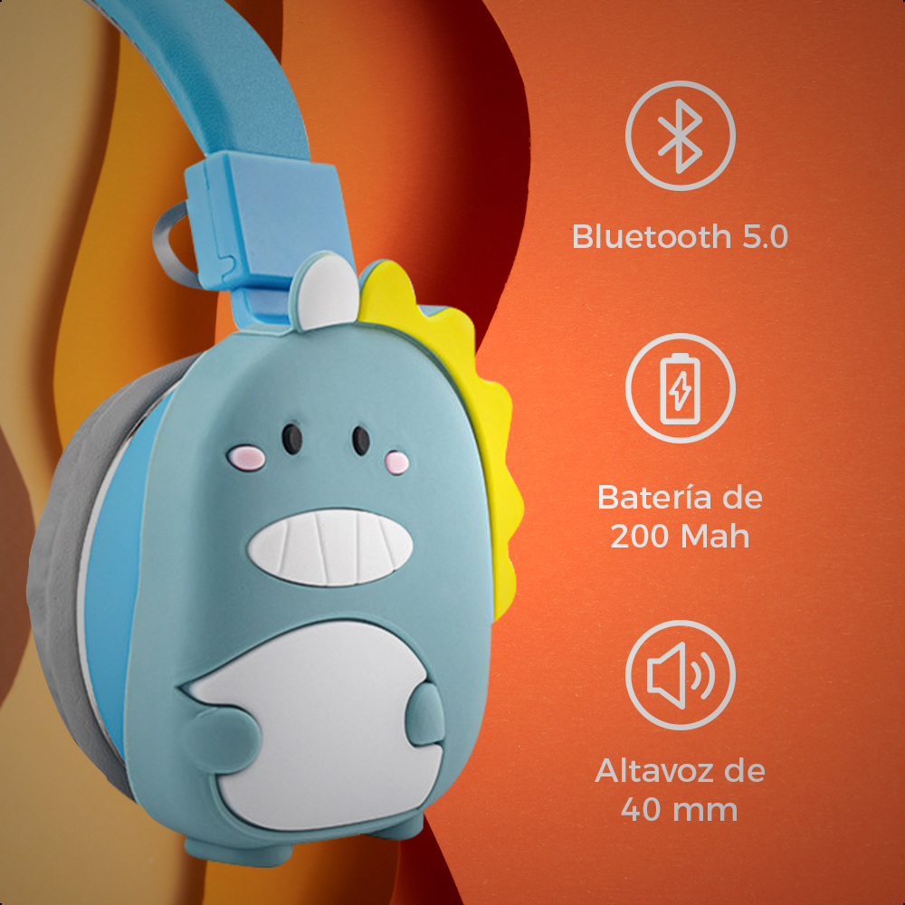 Foto 3 pulgar | Audífonos Inalámbricos Ginga color Azul con Bluetooth