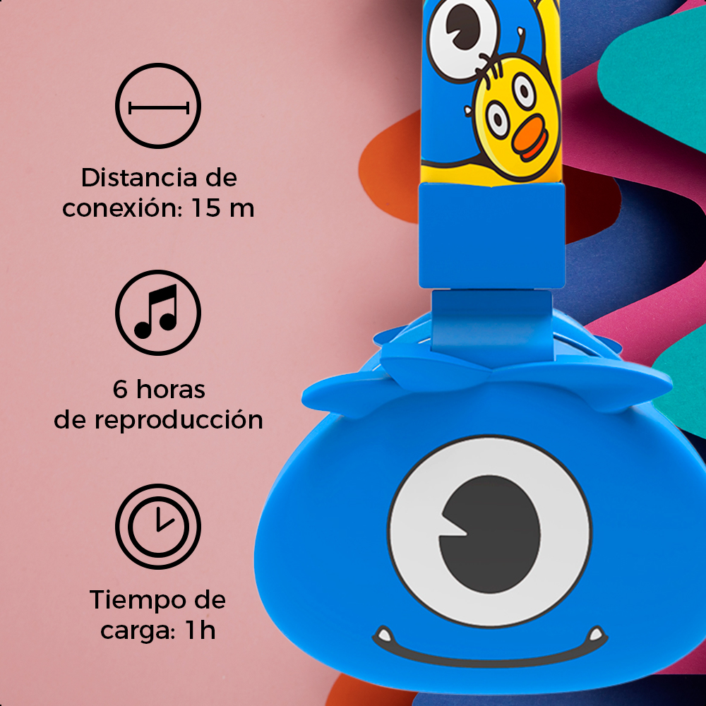 Foto 5 | Audífonos Inalámbricos Ginga color Azul con Bluetooth