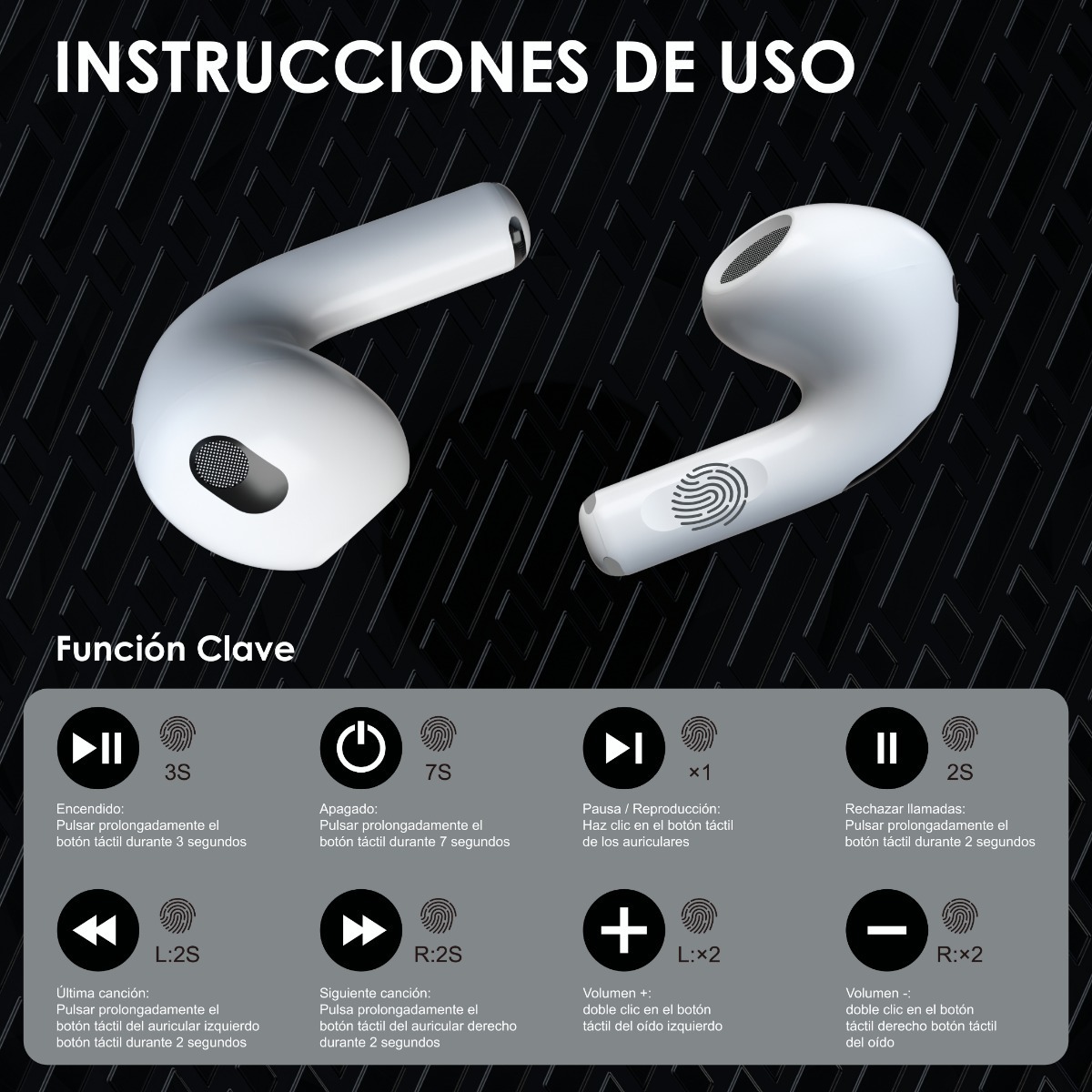 Foto 9 pulgar | Audífonos True Wireless Oem Blancos con Bluetooth