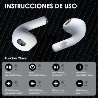 Foto 8 | Audífonos True Wireless Oem Blancos con Bluetooth
