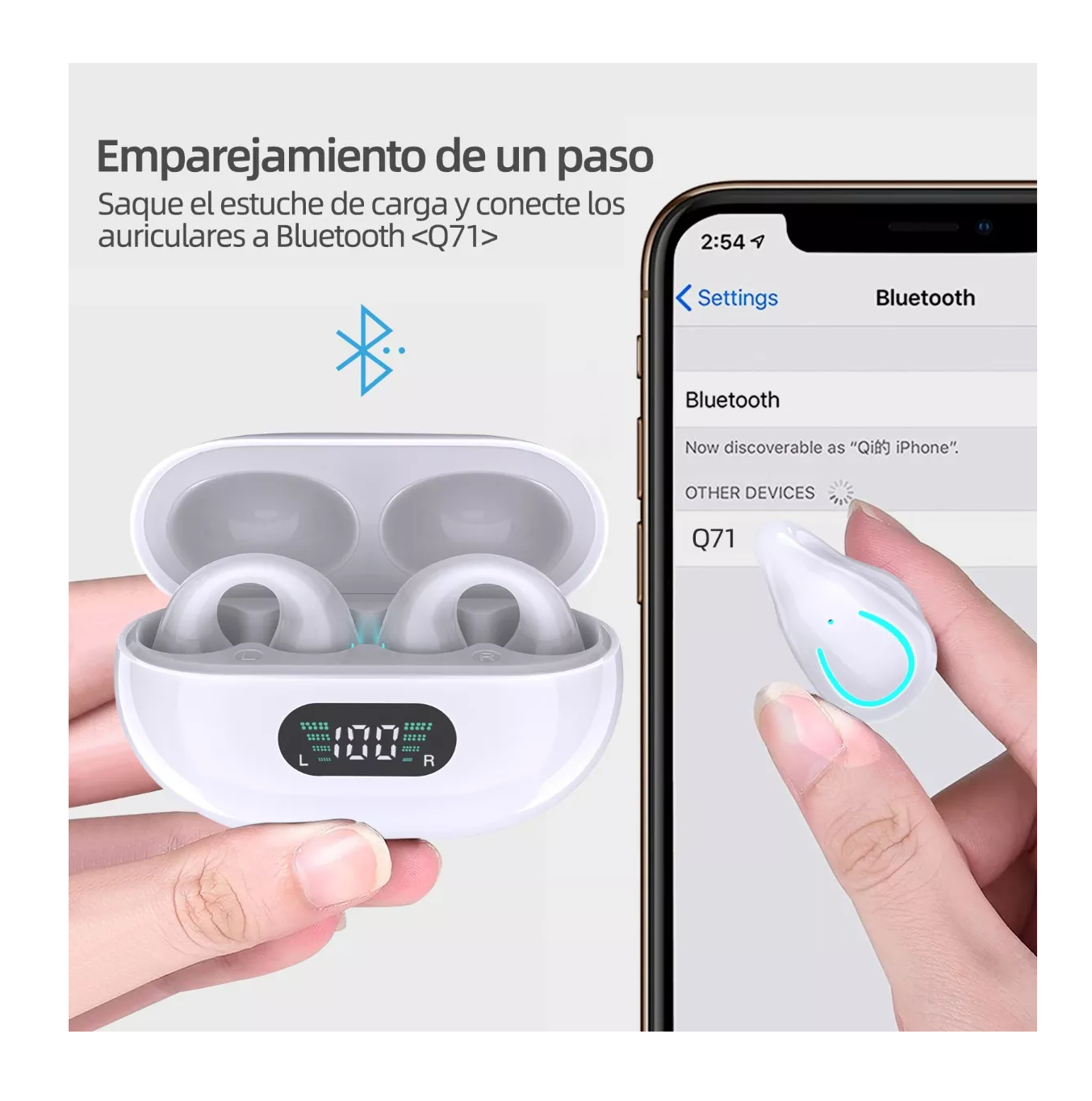 Foto 3 pulgar | Audífonos True Wireless Belug Blancos con Bluetooth