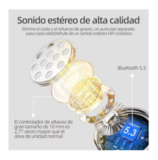 Foto 3 | Audífonos True Wireless Belug Blancos con Bluetooth