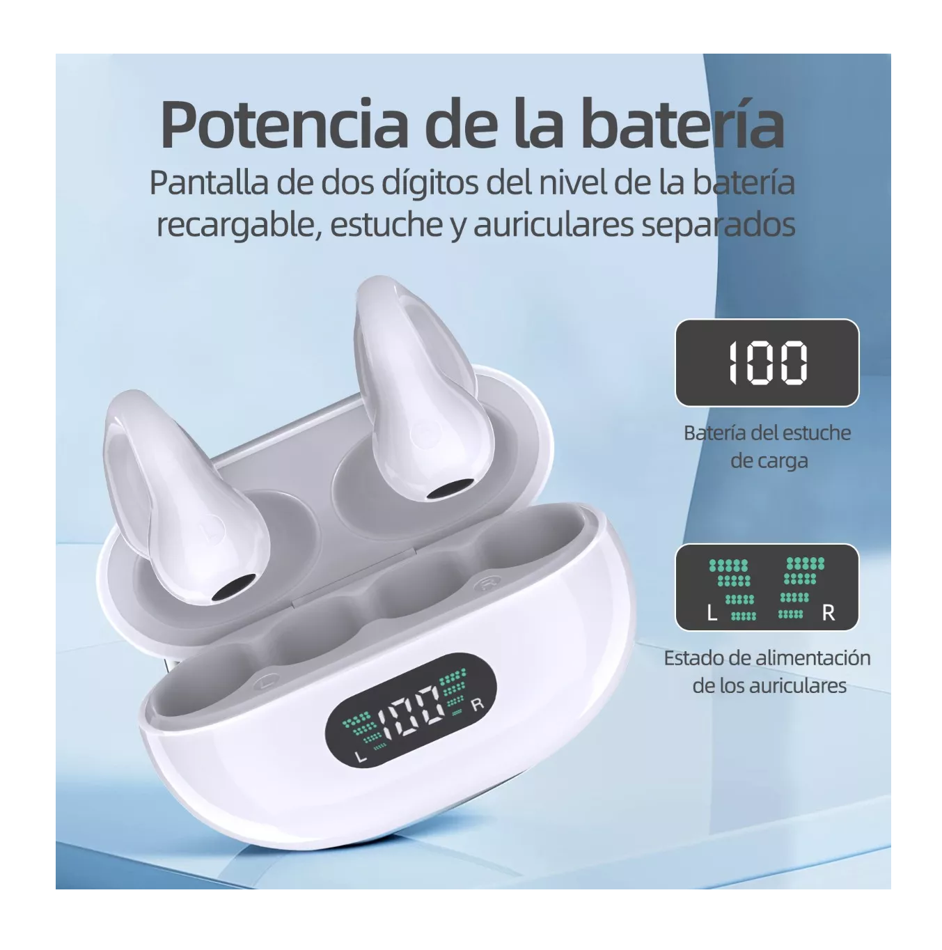 Foto 6 pulgar | Audífonos True Wireless Belug Blancos con Bluetooth