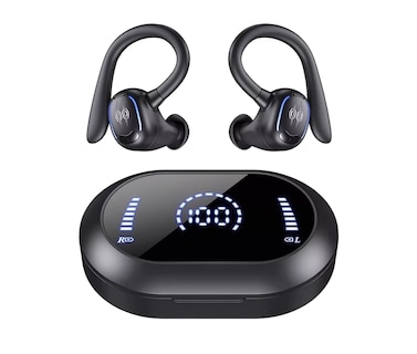 Foto 1 | Auriculares Deportivos Belug Negros Bluetooth Impermeables con Gancho