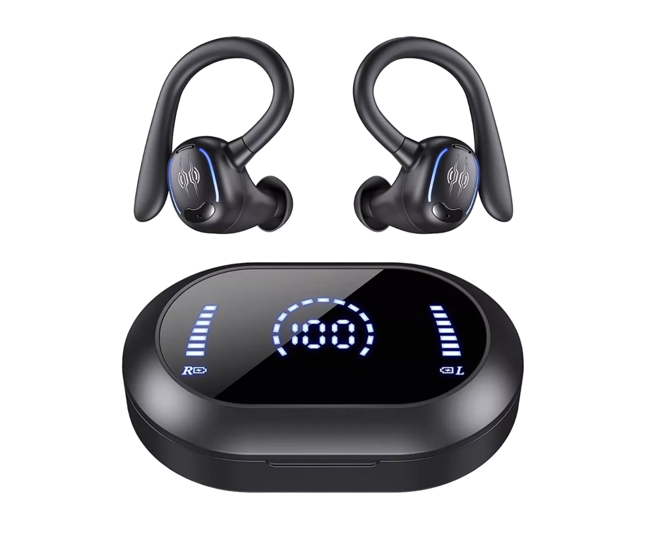 Foto 2 pulgar | Auriculares Deportivos Lab.G Negro Bluetooth Impermeables con Gancho