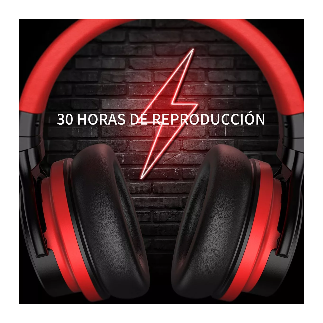 Foto 3 pulgar | Audífonos Bluetooth con Cancelación de Ruido Rojo y Negro