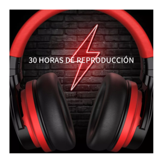 Foto 2 | Audífonos Bluetooth con Cancelación de Ruido Rojo y Negro