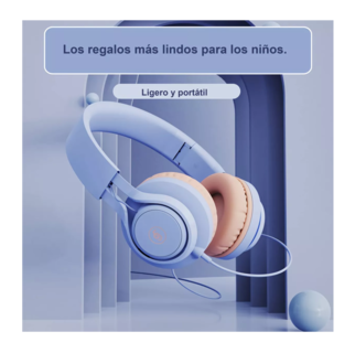 Foto 3 | Audiófonos Alámbricos para Niños con Micrófono Violeta