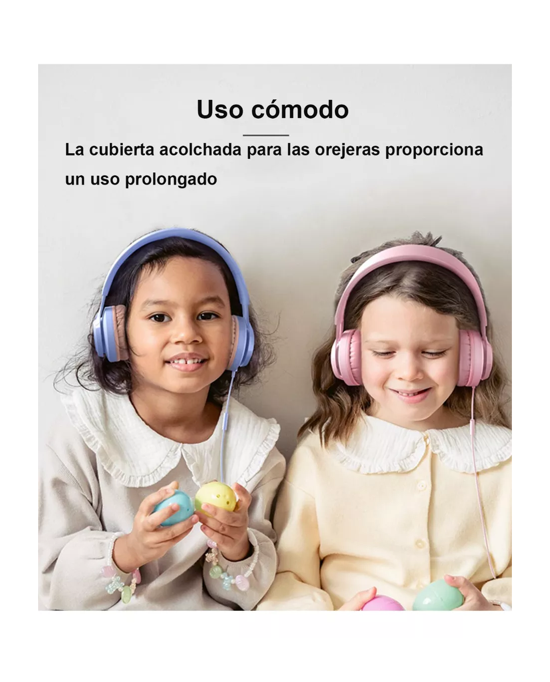 Foto 6 pulgar | Audiófonos Alámbricos para Niños con Micrófono Violeta