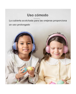 Foto 5 | Audiófonos Alámbricos para Niños con Micrófono Violeta