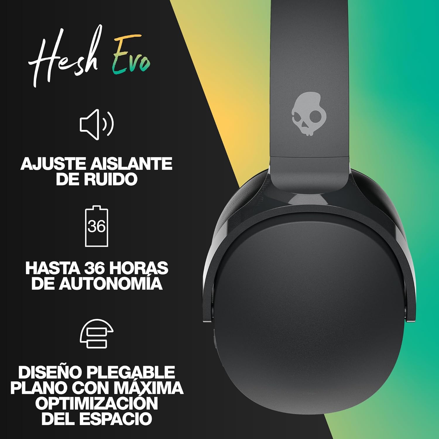 Foto 2 | Audífonos Inalámbricos Skullcandy Hesh Evo True Black con Tecnología Tile