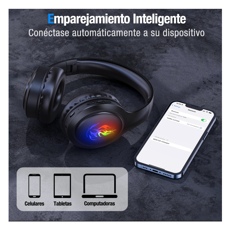 Foto 4 pulgar | Audífonos Inalámbricos Prodotty Diadema Deep Bass Negros