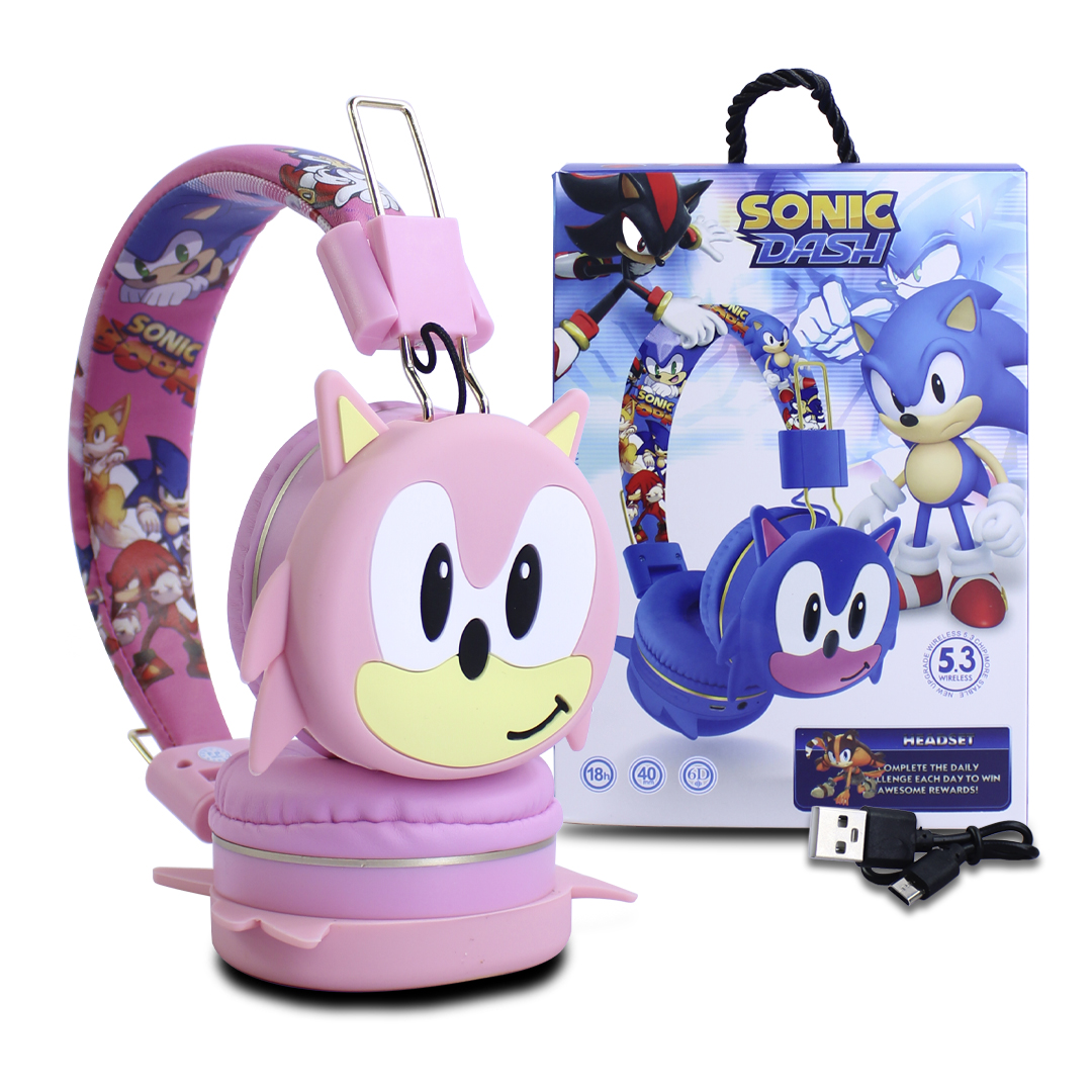 Audífonos de Diadema Sonic Boom Rosa Bluetooth Recargables