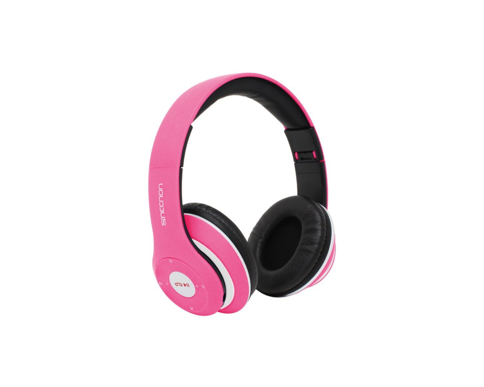 Foto 2 pulgar | Nbh-01 Rubberized Rosa Headphones