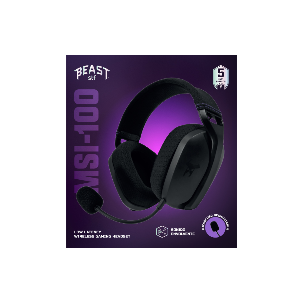 Foto 7 pulgar | Audífonos Inalámbricos On Ear Gamer Stf Beast Msi-100 Color Negro
