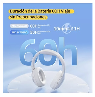 Foto 3 | Audífonos Inalámbricos Qcy H3lite 28db Anc Gamer Diadema Wh Blanco