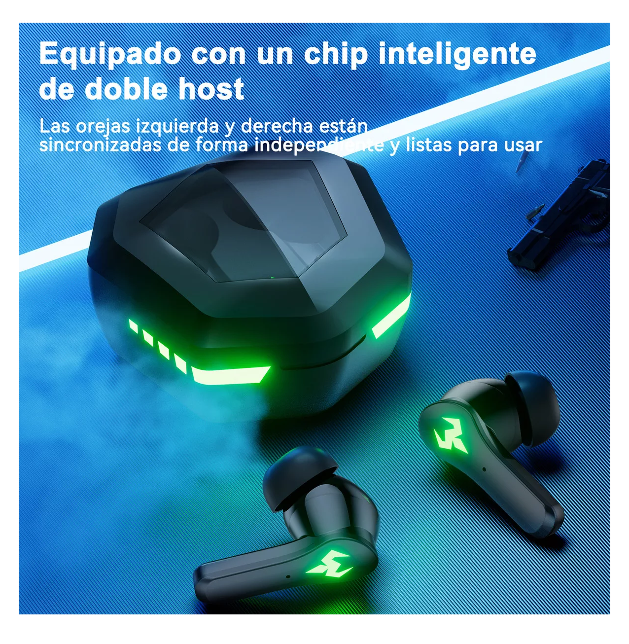 Foto 5 pulgar | Audífonos Inalámbricos Gamer Bluetooth 5.2 con Micrófono y Cancelación de Ruido