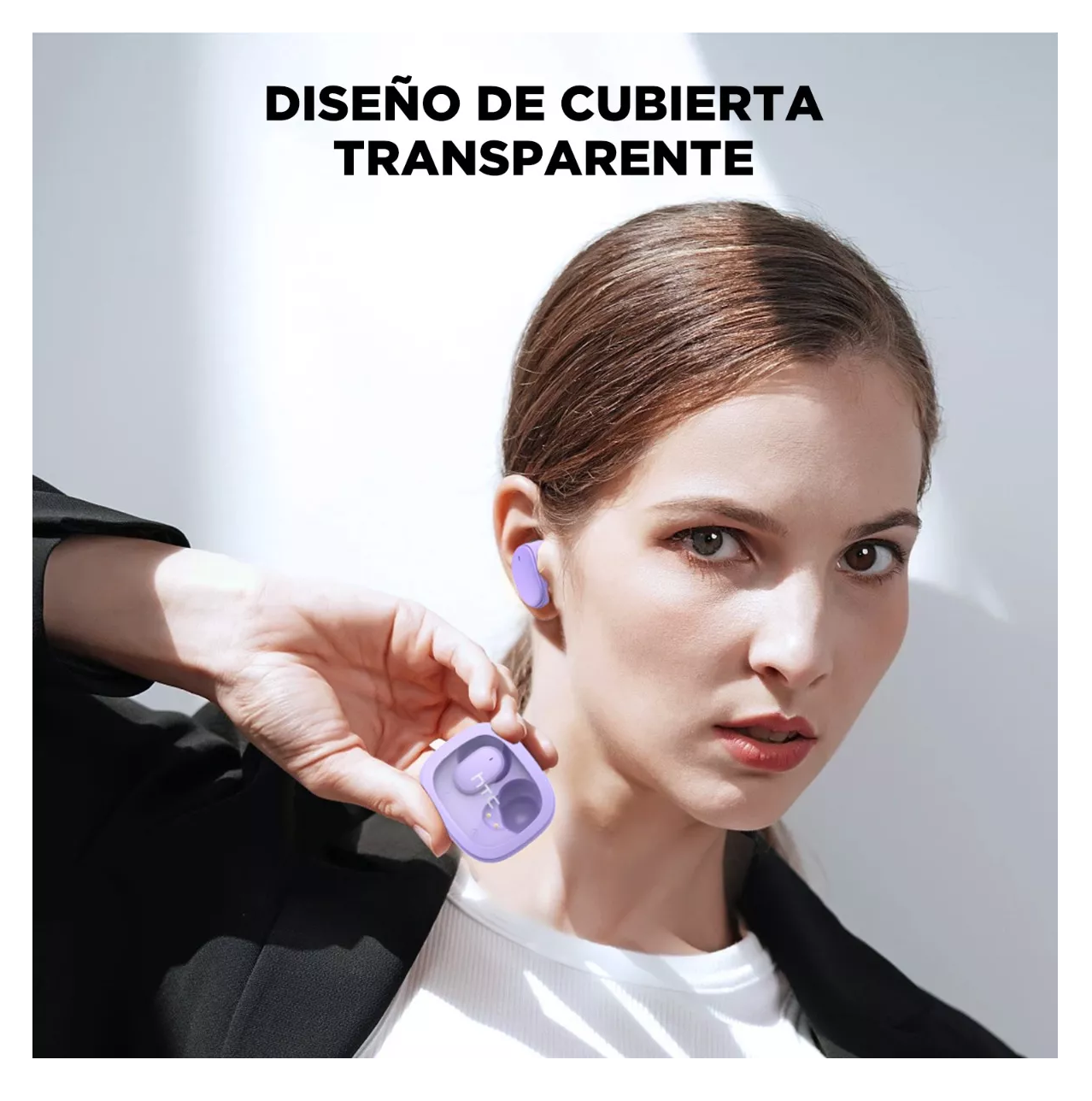 Foto 4 pulgar | Auriculares Gamer Inalámbricos HTC True Wireless Earbuds 9+ BDA9 Violeta con Luz LED