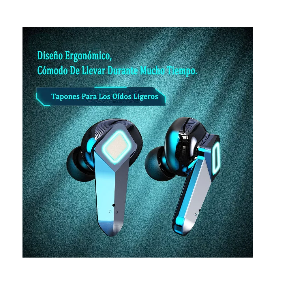 Foto 4 pulgar | Audífonos Gamer Bluetooth Led In-Ear Inalámbricos Negro