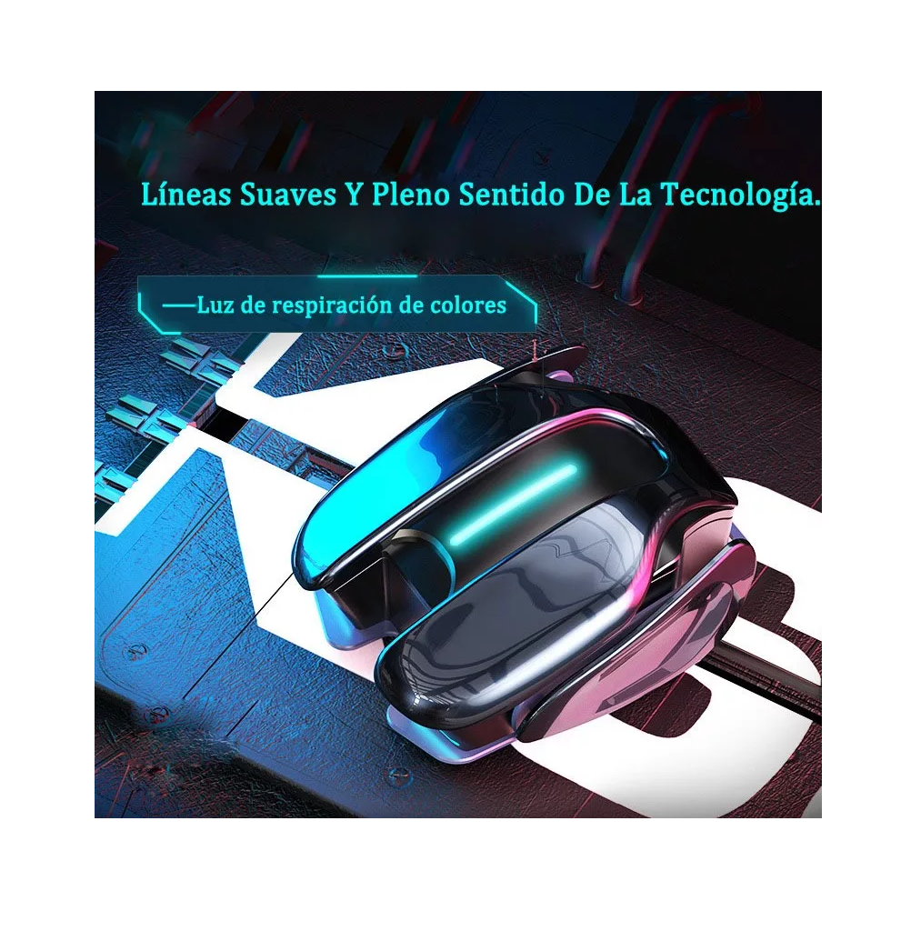 Foto 4 | Audífonos Gamer Bmani con Bluetooth Led In-ear Inalámbricos Negro