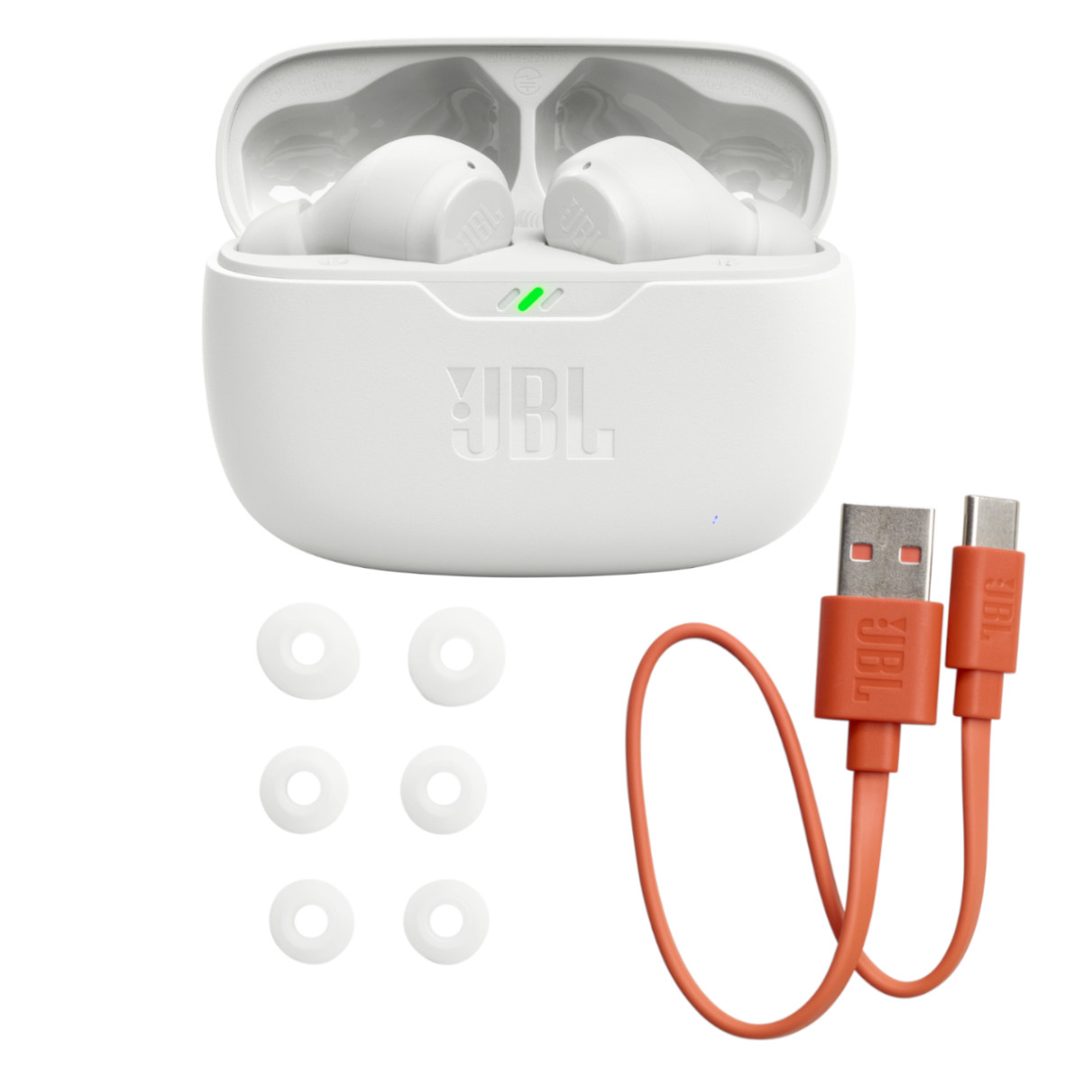 Foto 4 | Audífonos JBL Vibe Beam Bluetooth Deep Bass Ipx2 Blanco
