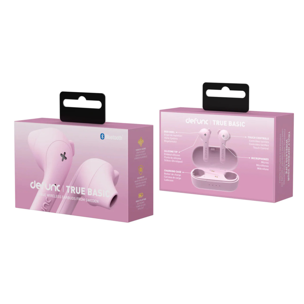 Foto 4 pulgar | Audífonos Defunc True Basic Rosa Bluetooth IPX4 12 Horas