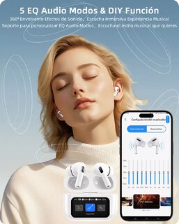 Foto 2 | Audífonos Bluetooth 5.4 Anc Auriculares Blanco
