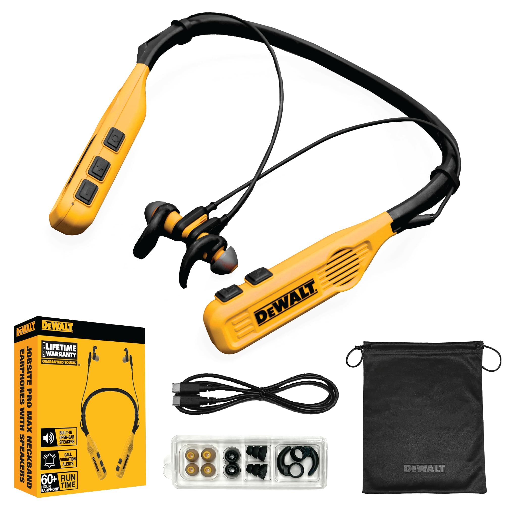 Foto 3 pulgar | Auriculares Bluetooth Dewalt, Banda Para El Cuello 2 En 1 Con Altavoces - Venta Internacional.