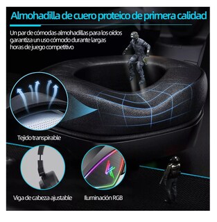 Foto 5 | Audífonos Gamer Krios K7 Diadema, Negro