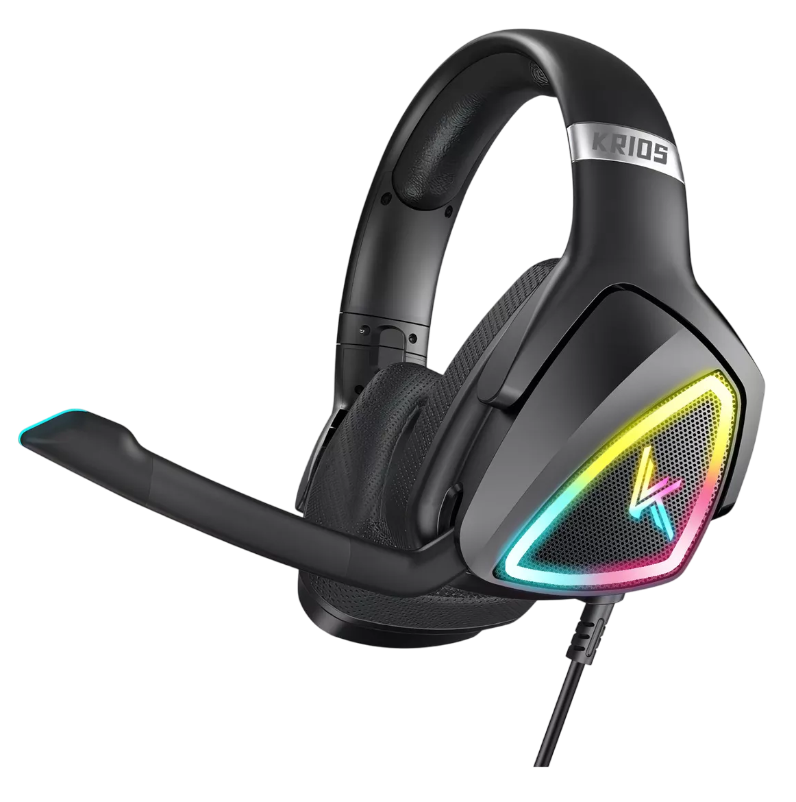 Foto 2 pulgar | Audífonos Gamer Krios K7 Diadema, Negro
