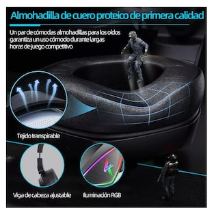 Foto 5 | Audífonos Gamer Krios K7 Diadema, Negro