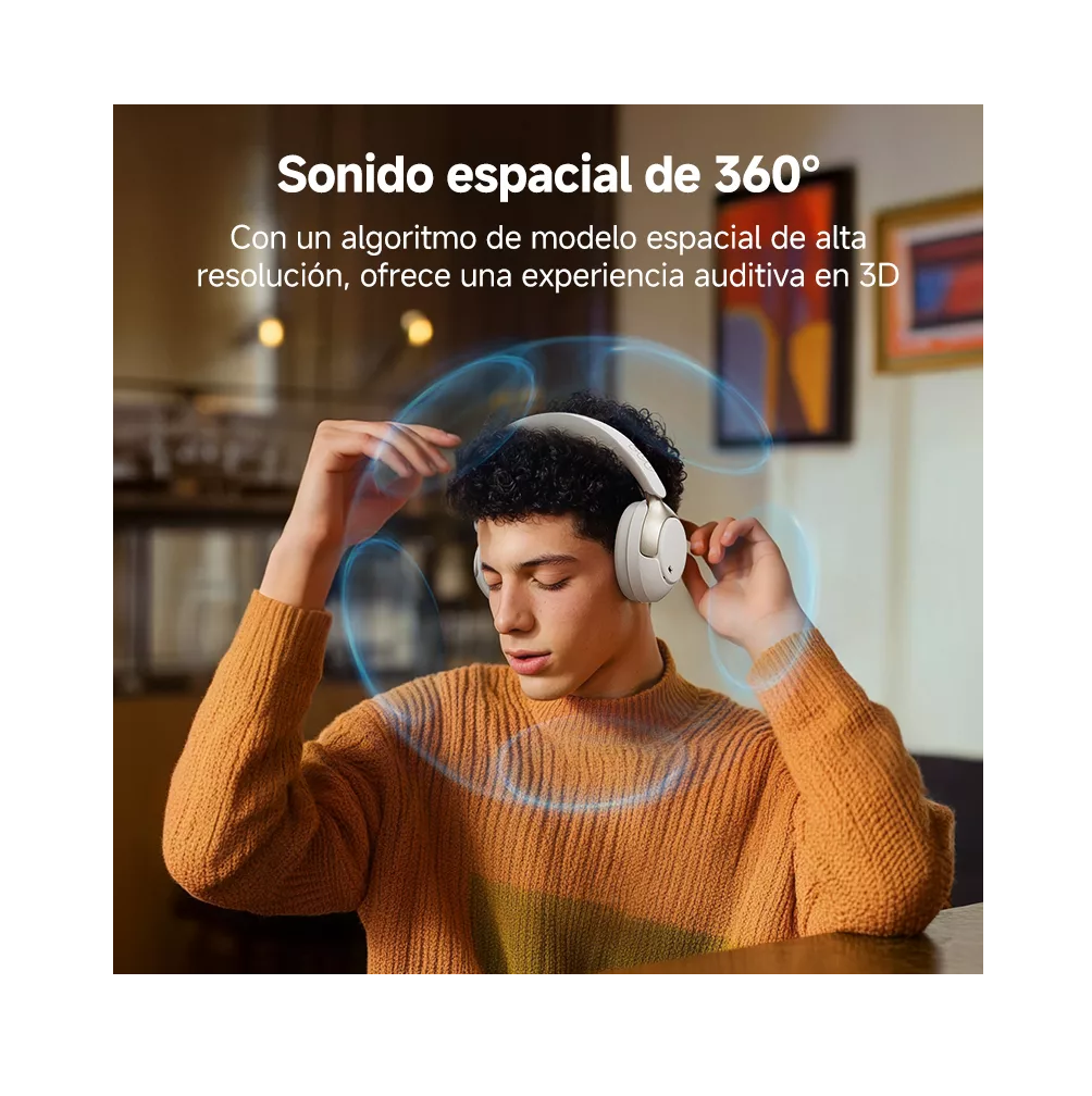Foto 2 | Audífonos Inalámbricos Qcy H3pro 50db Anc Gamer Diadema Wh Blanco