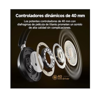 Foto 4 | Audífonos Inalámbricos Qcy H3pro 50db Anc Gamer Diadema Bk Negro