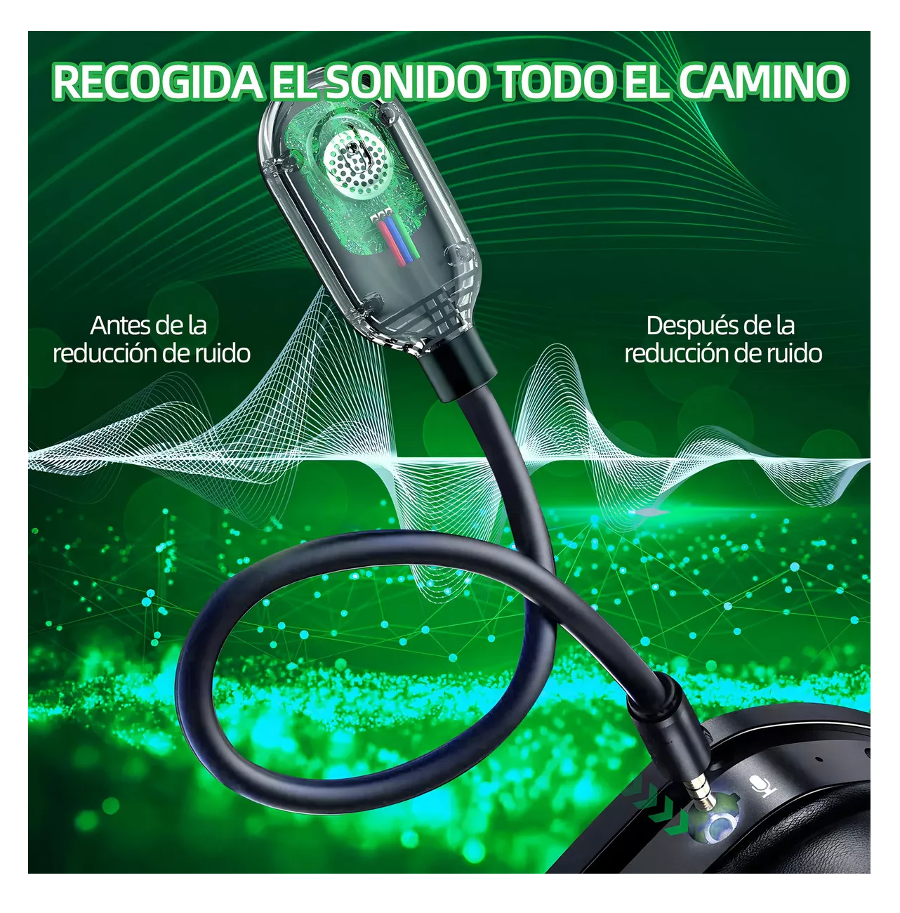 Foto 4 pulgar | Audifonos Inalambricos Bluetooth de Diadema Negro