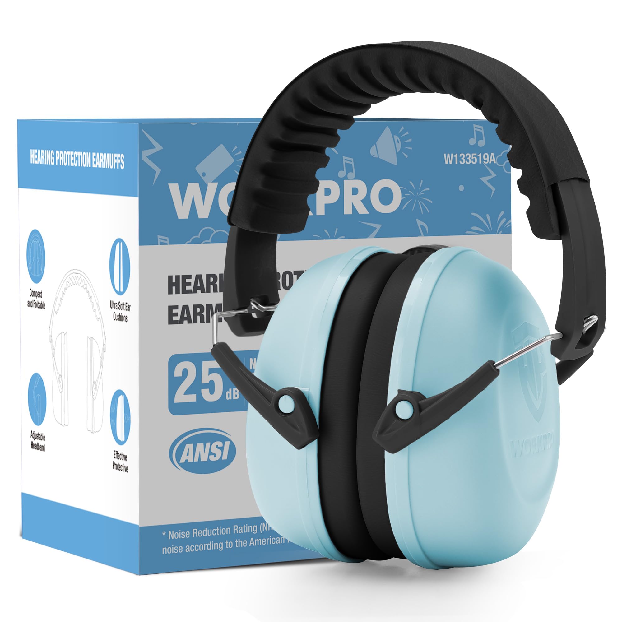 Foto 2 pulgar | Auriculares De Protección Auditiva Workpro Para Niños Con Cancelación De Ruido - Venta Internacional.