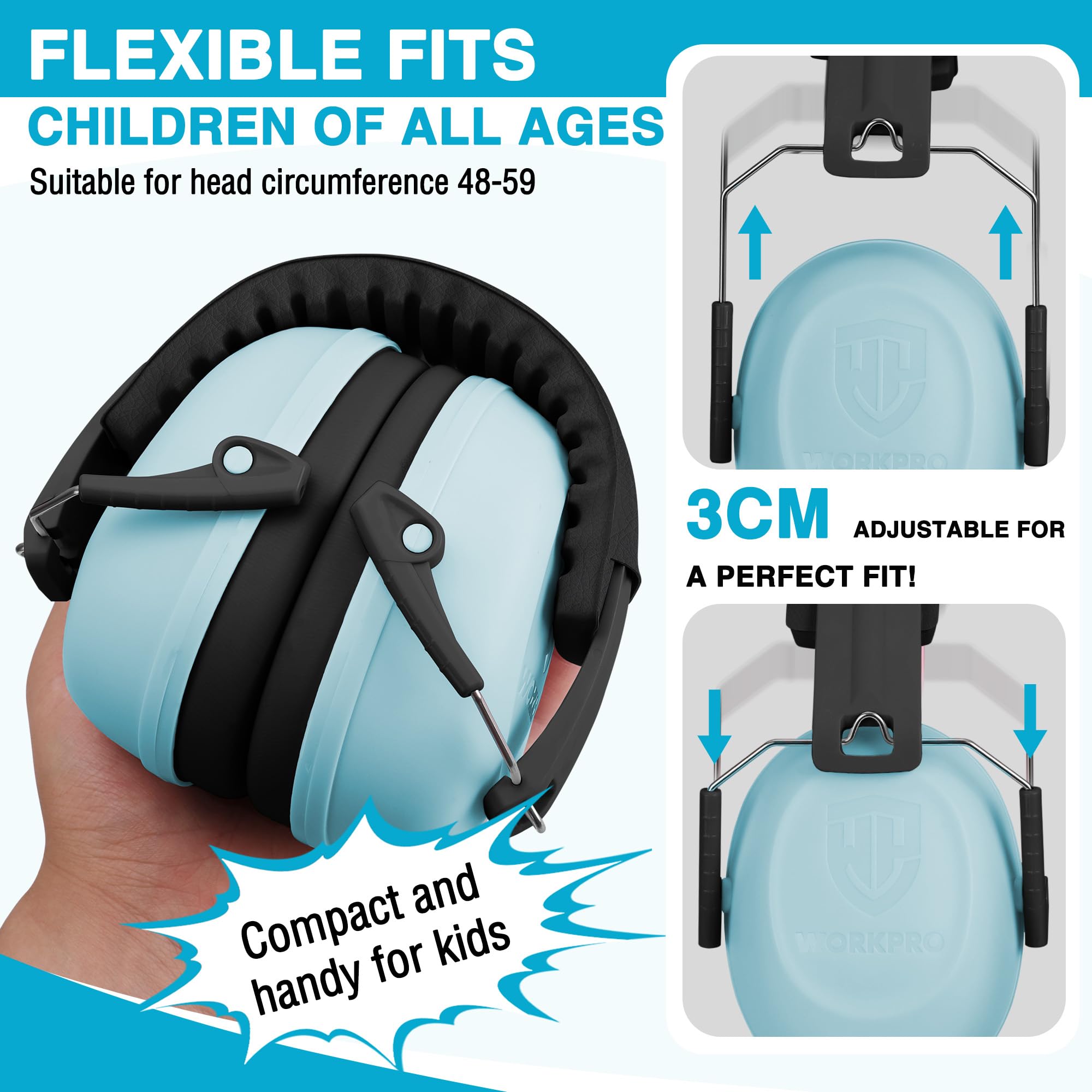 Foto 5 pulgar | Auriculares De Protección Auditiva Workpro Para Niños Con Cancelación De Ruido - Venta Internacional.