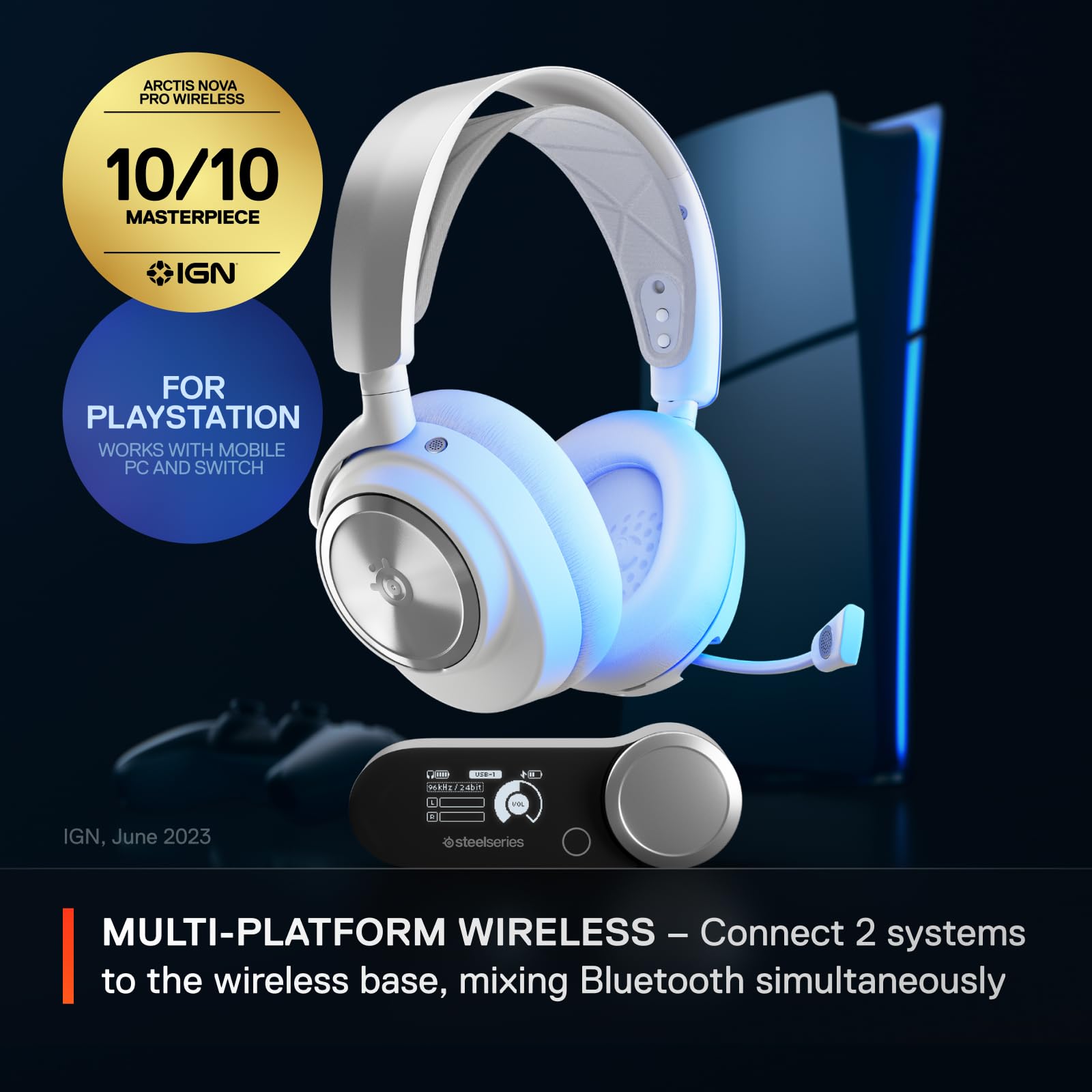 Foto 3 pulgar | Auriculares Para Juegos Steelseries Arctis Nova Pro Inalámbricos Blancos - Venta Internacional.