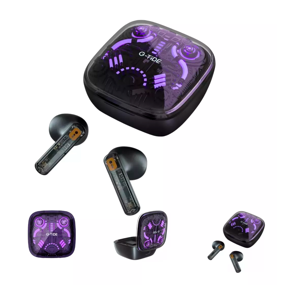 Foto 3 pulgar | Audífonos Gamer Inalambricos G11 Color Negro Con Luz Led Violeta